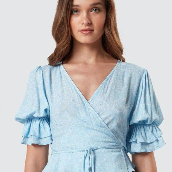 Charlie Holiday Salsa Wrap Top - Picture 2 of 4